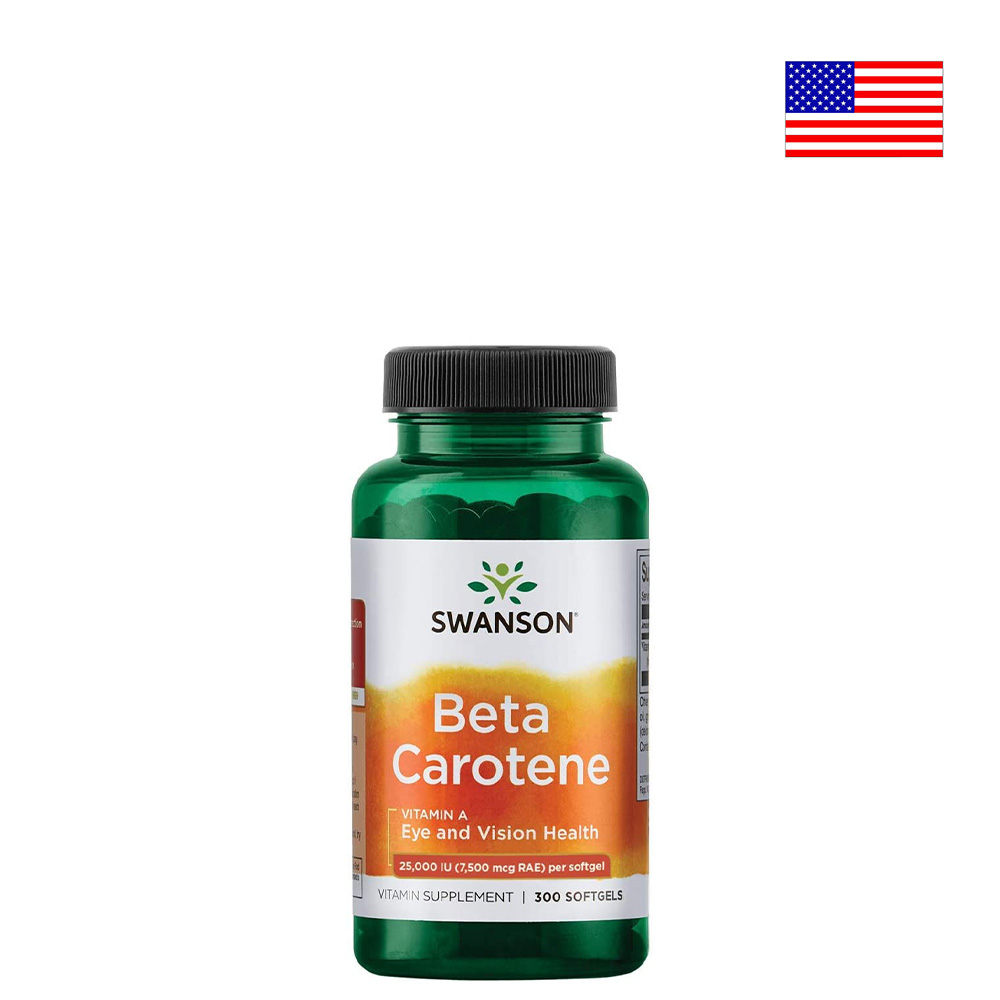 미국 Swanson beta-carotene <b>베타카로틴 25000IU</b> 눈건강 300캡슐