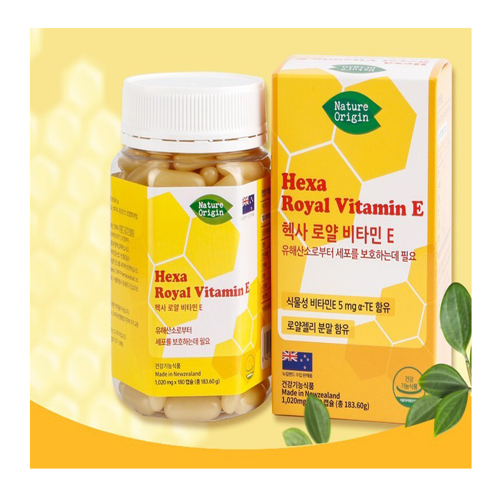 네이처오리진 헥사 <b>로얄 비타민E</b> 1020mg x 180캡슐