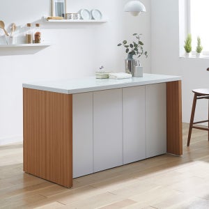 쉘리 1600C 인조대리석 아일랜드 홈바 식탁 HJS025-C 수납장 홈카페 테이블