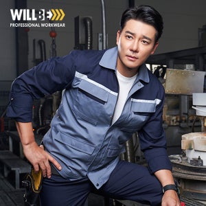 [PR112] 하계작업복 네이비 스판 하복 상의 근무복 사무복