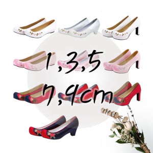i 자수 꽃신 여성 여자 한복 신발 굽높이1,3,5,7,9cm 구두 한복화