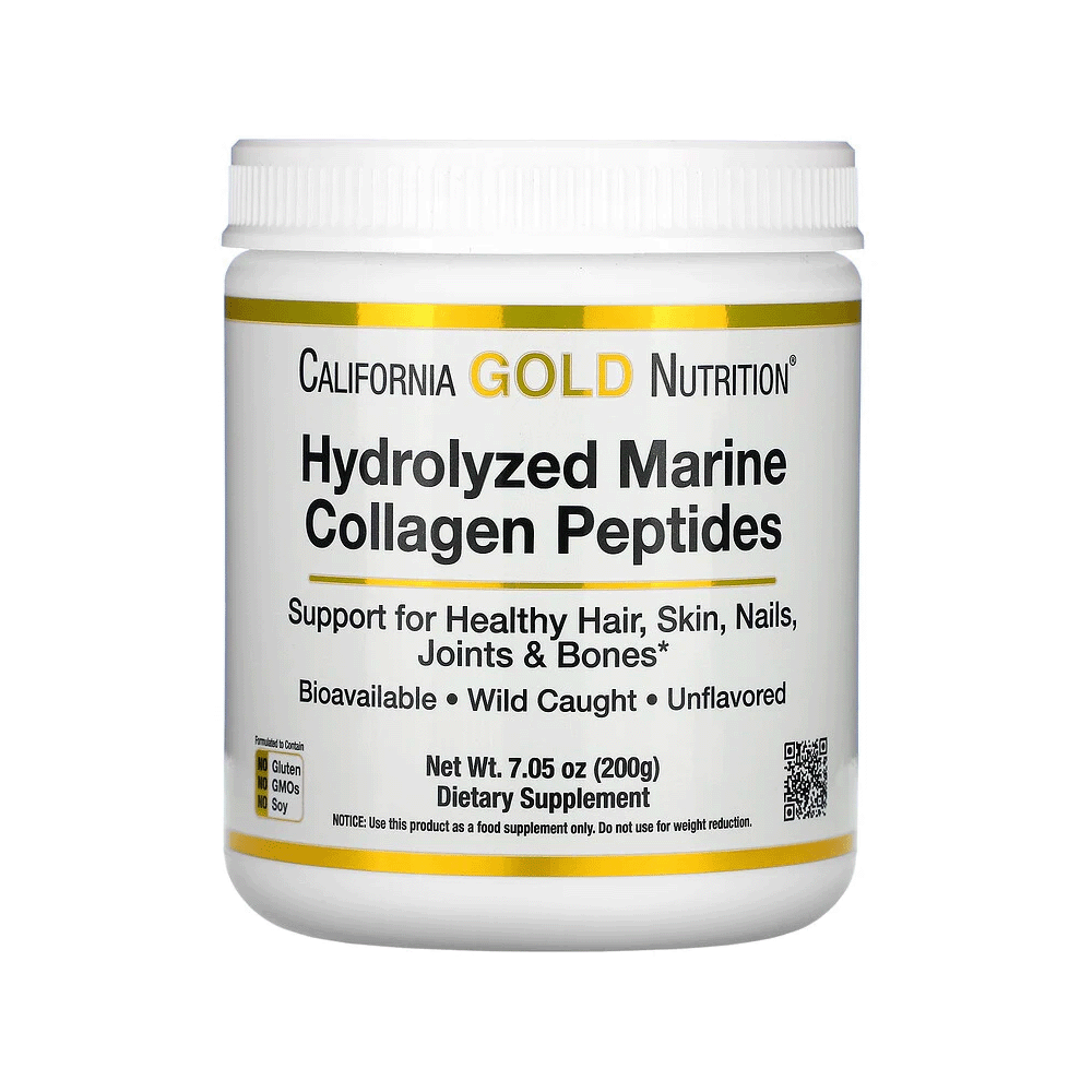 CGN 캘리포니아골드뉴트리션 <b>하이드롤라이즈드콜라겐 펩타이드</b> 200g 단백질 나트륨 함유