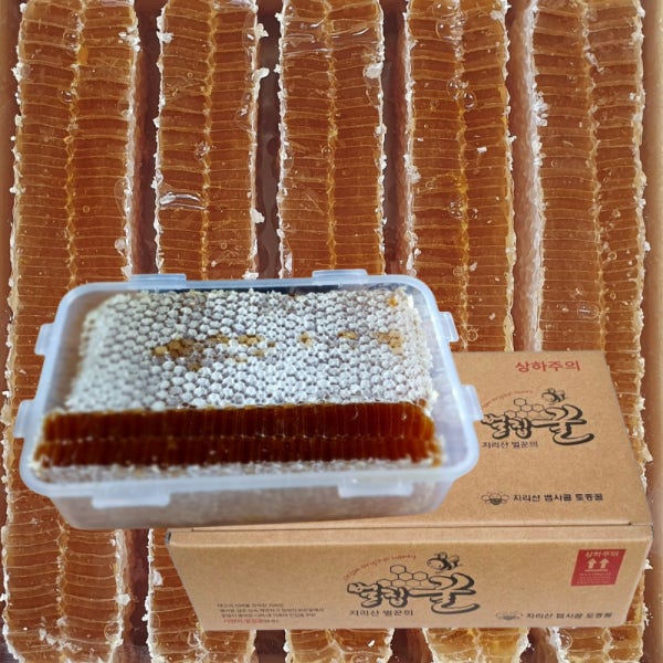 지리산 벌집꿀 벌꿀집 뱀사골 토종꿀 업소용 자연 밀랍 벌꿀 선물 팩벌집 1kg