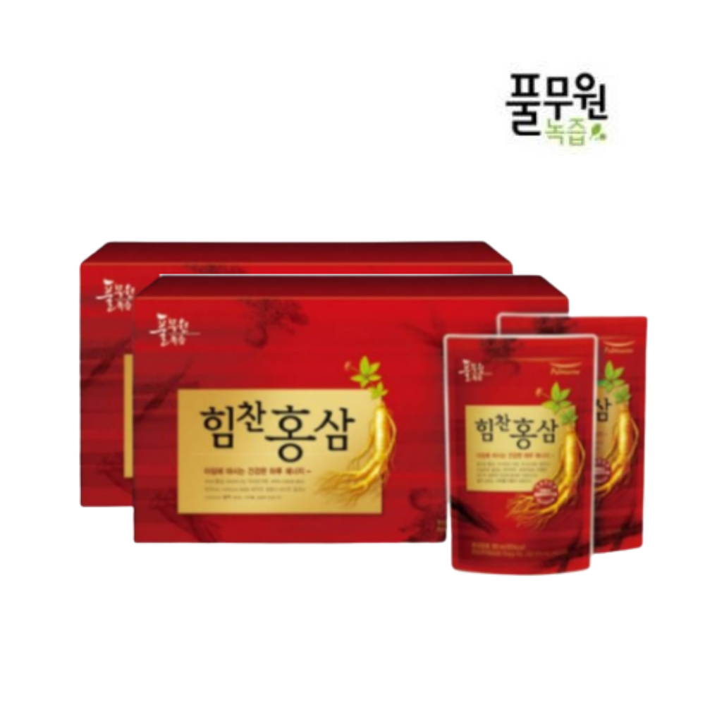 <b>풀무원</b> 힘찬 홍삼 1+1박스(80mlx30포)/ GAP공인홍삼 무합성첨가 건강 즙 선물용