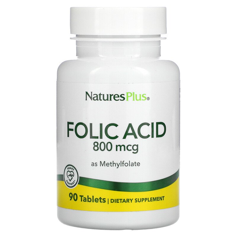 Nature’s Plus <b>엽산</b> 800 mcg, 90정 <b>메틸엽산</b>