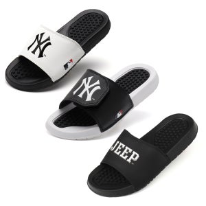 MLB JEEP 남녀공용 NY 양키스 지프 쿠션 지압 기능성 캠핑 슬리퍼
