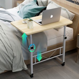 바퀴달린 이동식 책상 소파 침대 쇼파 거실 협탁 간이 보조 옆 미니 탁상 사이드 테이블