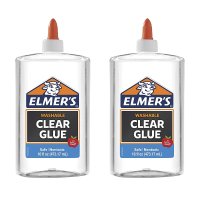 엘머스 스쿨 글루 473ml 2팩 슬라임 클리어 Elmer’s Liquid School Glue, Clear, Washable, 16 Ounces