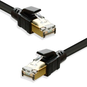 칼론 KL-SFTP8-5M CAT8E 랜케이블 랜선 초고속 기가비트 블랙 이더넷 셋CCTV 프린터 노트북 PC 랜포트 잭 40Gbps2중 차폐 알루미늄 쉴드 금도금 핀 플러그