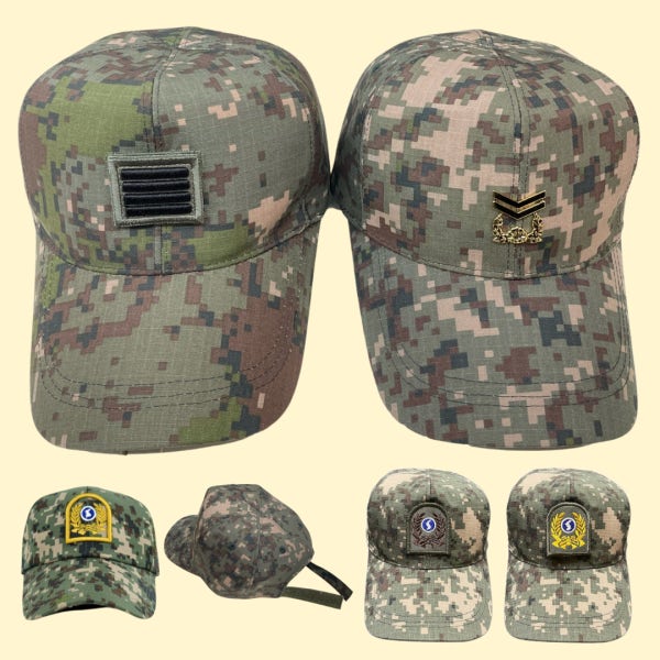 디지털 전투모 차양모 군모 예비군모자 전역모자 육군모 간부 용사 병사 전역모 벨크로 군용 군대 군인 휴가 육군 해군 공군