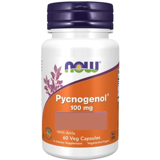 <b>나우푸드 피크노제놀</b> 100mg 60정 호팍사 프랑스 해안 암라 소나무 껍질 추출물