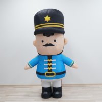 국내산 병정 블루 인형탈 공기인형탈 제작 / 나만의 로고와 문구 삽입 가능