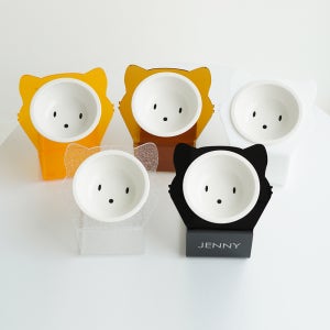 매기앤보 반려동물 경사식기 KITTY 스탠드 Medium (11cm)