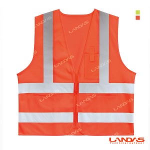 [랜더스] 글라스비드 안전조끼 S401_OR