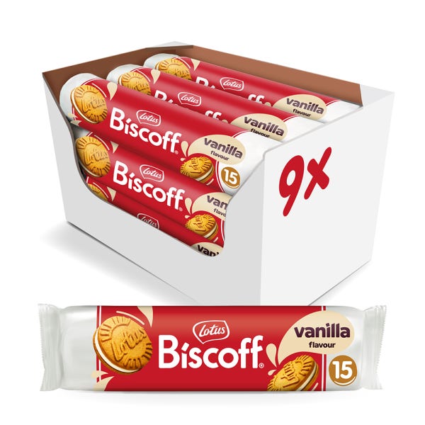 로투스 비스코프 샌드 바닐라 150g x 9개 샌드쿠키 커피과자 비스킷 간식