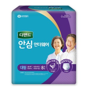 유한킴벌리 디펜드 안심 언더웨어 성인용기저귀 대형 8매입
