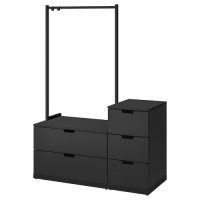 이케아 NORDLI 노르들리 5칸서랍장 - 앤트러싸이트 492.953.12