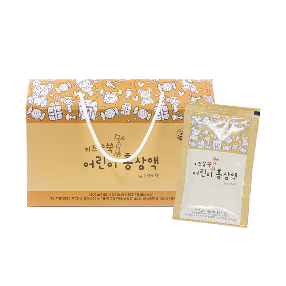 <b>소백지향</b> 6년근 키즈 어린이 홍삼 60mlx30포