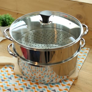 구떼 명품 스텐 2단 다용도 찜기 떡 케이크 만두 고구마 찜요리 분리형 멀티 찜솥