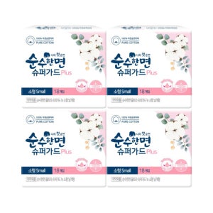 깨끗한나라 순수한면 슈퍼가드 소형18Px4팩 생리대