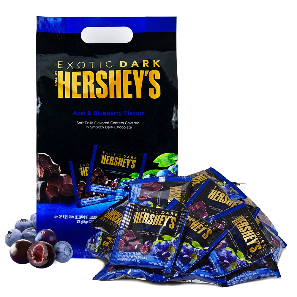 허쉬 다크초콜릿 <b>아사이</b> 앤드 블루베리 405g