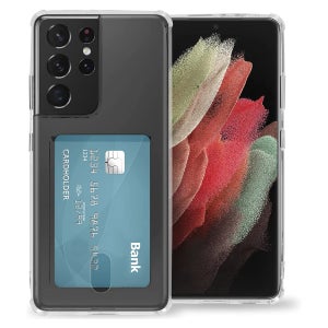 갤럭시 S21 울트라 케이스 투명 카드 수납 젤리