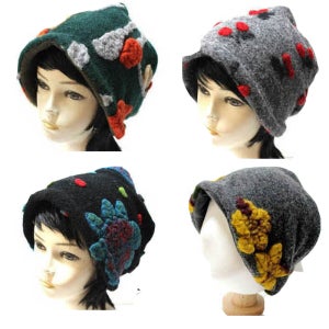 솔미네 여성두건 패션두건 겨울모자 중년 털모자