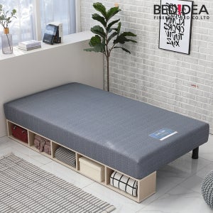 I자형 무소음 단면 매트리스 멀티싱글 플레어 그레이 수납 고급커버 원룸 침대 공간활용