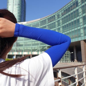 국산 슬림핏 여성용 팔토시 효성 아쿠아X 자외선차단 무봉제 골프 등산 스포츠 냉감 쿨토시