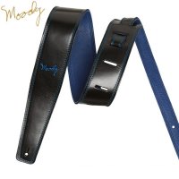 [Moody] Leather 2.5 inch Std Black / Blue 고급소가죽 명품 기타스트랩