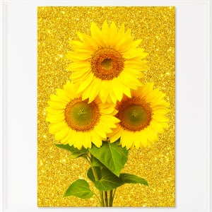 해바라기 액자 돈들어오는 그림 풍수 골드세송이해바라기 캔버스 중소형