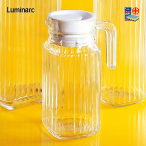 루미낙 유리 물병 사각 콰드로 손잡이 냉장고 워터 저그 물통 보틀 카페 업소용 0.5L