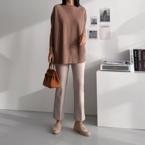 기모입고 매직스판 여성 슬랙스 밴딩 키작녀바지 빅사이즈 정장바지