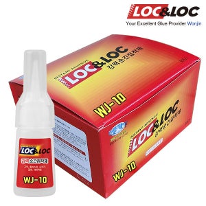 록앤록 WJ-10 5g 한박스 30개입 다목적 순간접착제 초강력 본드 고무 플라스틱 금속