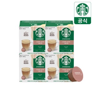 [본사직영] 스타벅스 카페라테 캡슐커피 by 네스카페 돌체구스토 12캡슐 x 4박스 (총 48캡슐) / STARBUCKS