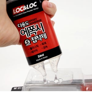 록앤록 에폭시 접착제 주사기타입 24ml 투명 강력본드 목재 금속 가죽 유리 도자기 고무
