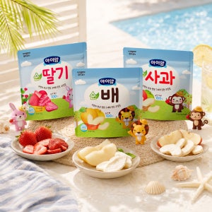 아이얌 동결건조 순과일칩세트 (순딸기, 순배, 순사과 각 3개씩 총 9개)