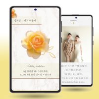 모바일청첩장 꽃내리는효과 계좌번호 추가 풀옵션 기적-옐로우