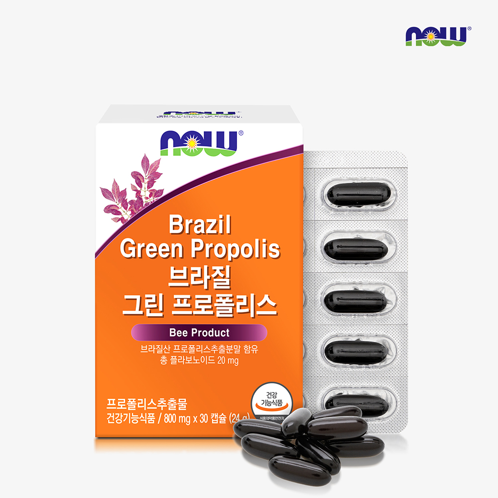 <b>나우푸드</b> 브라질 그린 <b>프로폴리스</b> 30캡슐 1개월분