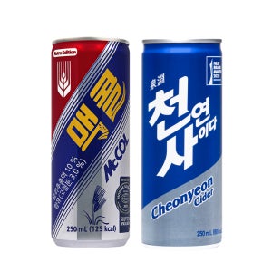 일화 맥콜 + 천연사이다 250ml X 각30캔