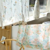 플라워 쉬폰 커튼 면커튼 빈티지 꽃무늬커튼 거실 작은방 안방 floral curtain