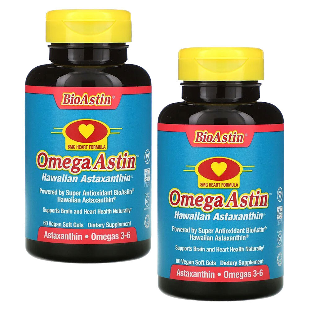 (2PACK)뉴트렉스 하와이 <b>오메가 아스틴</b> 하와이안 아스타잔틴 Astaxanthin 감마리놀렌산 ALGAL OIL 60소프트젤