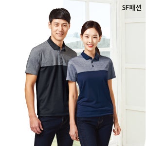 2단배색 아이스쿨업 PK 반팔 티셔츠