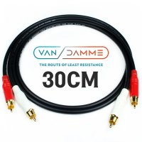 반담 Vandamme Pro Grade XKE OFC RCA + RCA 암페놀 Amphenol 금도금 스테레오 인터케이블 30cm