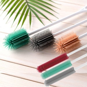 파스텔 실리콘 병솔 미니 슬림 컵 병 세척솔