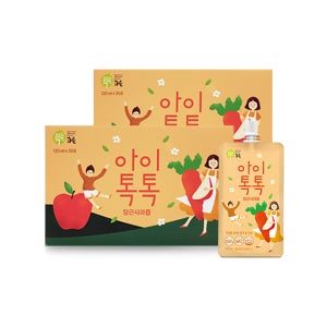 찬이네과수원 아이톡톡 당근사과즙 스파우트 120ml 60포 착즙주스