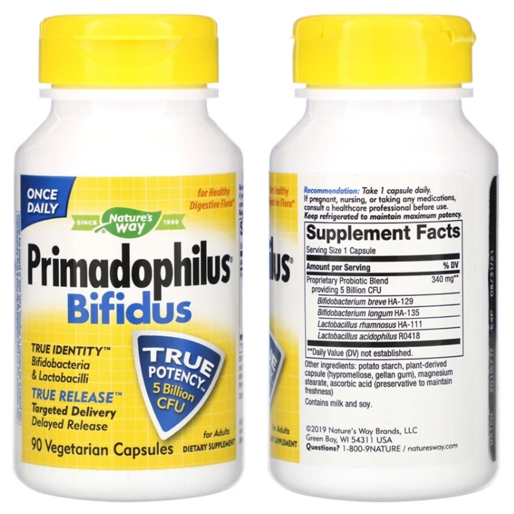 네이쳐스 웨이 <b>프리마도필러스 비피더스</b>, <b>50억</b> 유산균 90,180정 식물성 캡슐