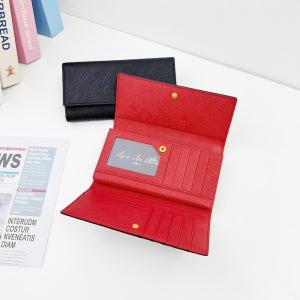 선물포장 각인 가죽공방 사피아노소가죽 수제여성지갑 여자 지폐장지갑 똑딱이 얇은엄마손지갑