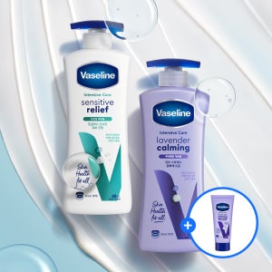 바세린 인텐시브 케어 바디로션 어드밴스드 리페어 400ML + 드라이스킨 리페어 400ML + (증정)바세린 라벤더 바디로션 30ML