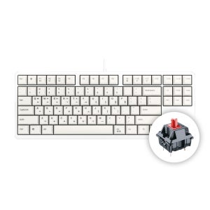 체리 G80-3000S TKL 기계식 키보드 사무용 게이밍 텐키리스 화이트, 적축